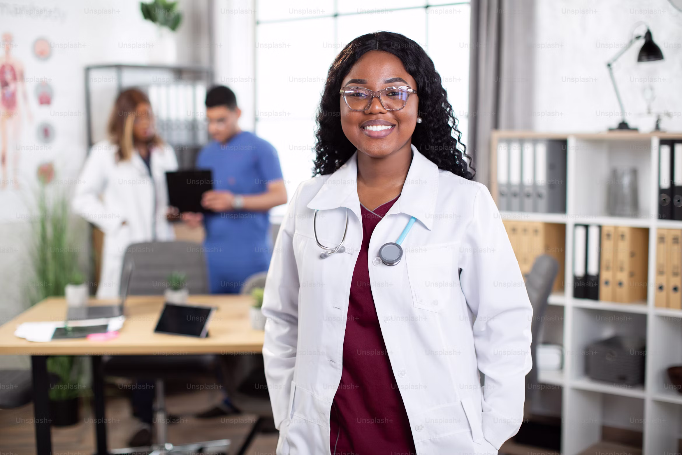 Medical professional in a modern office